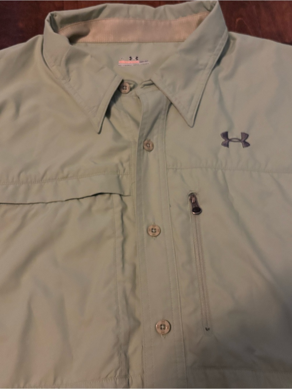 Under Armour Light Green Men’s Lightweight Button-Up Shirt